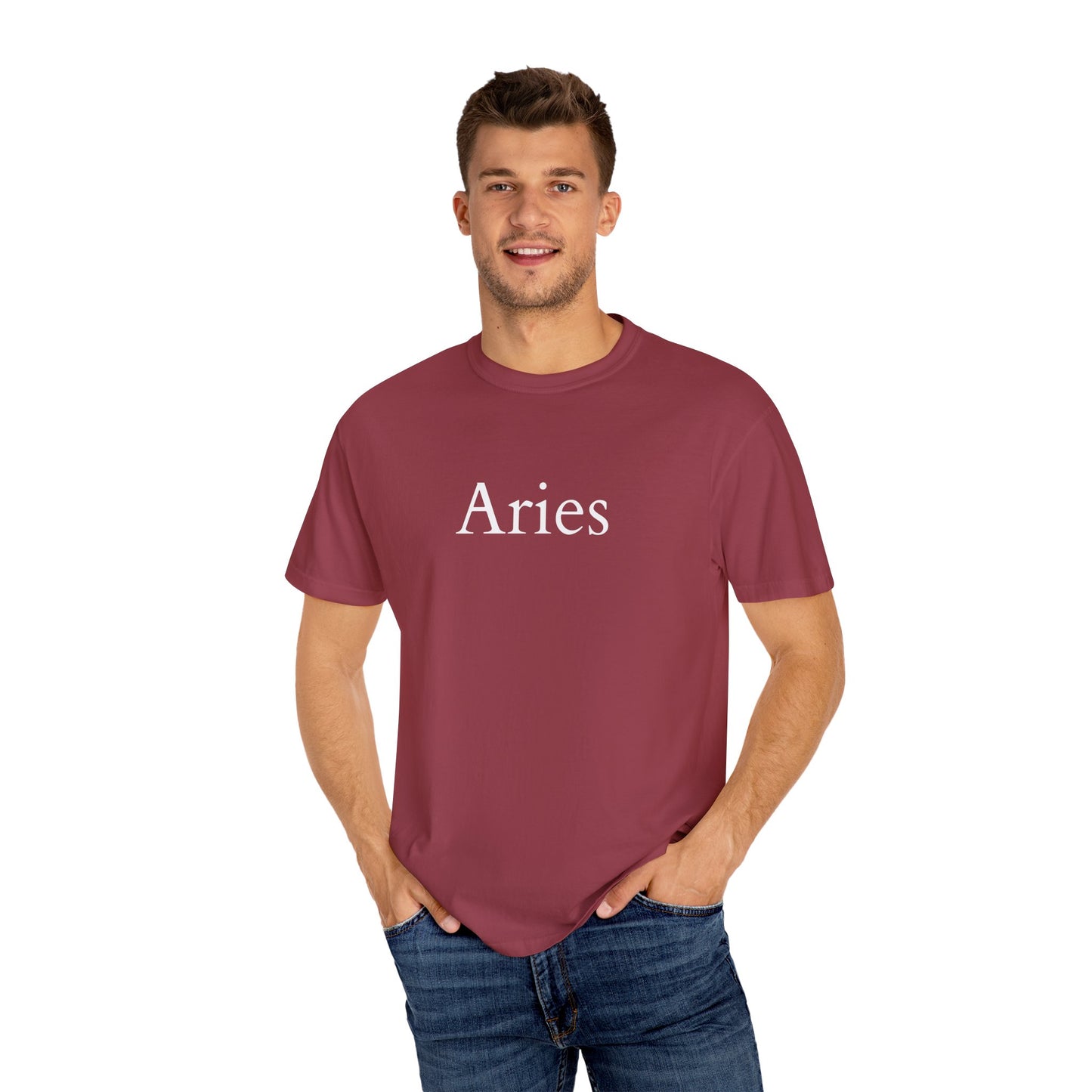 Aries Unisex Garment-Dyed T-Shirt - Casual Comfort for Everyday Wear