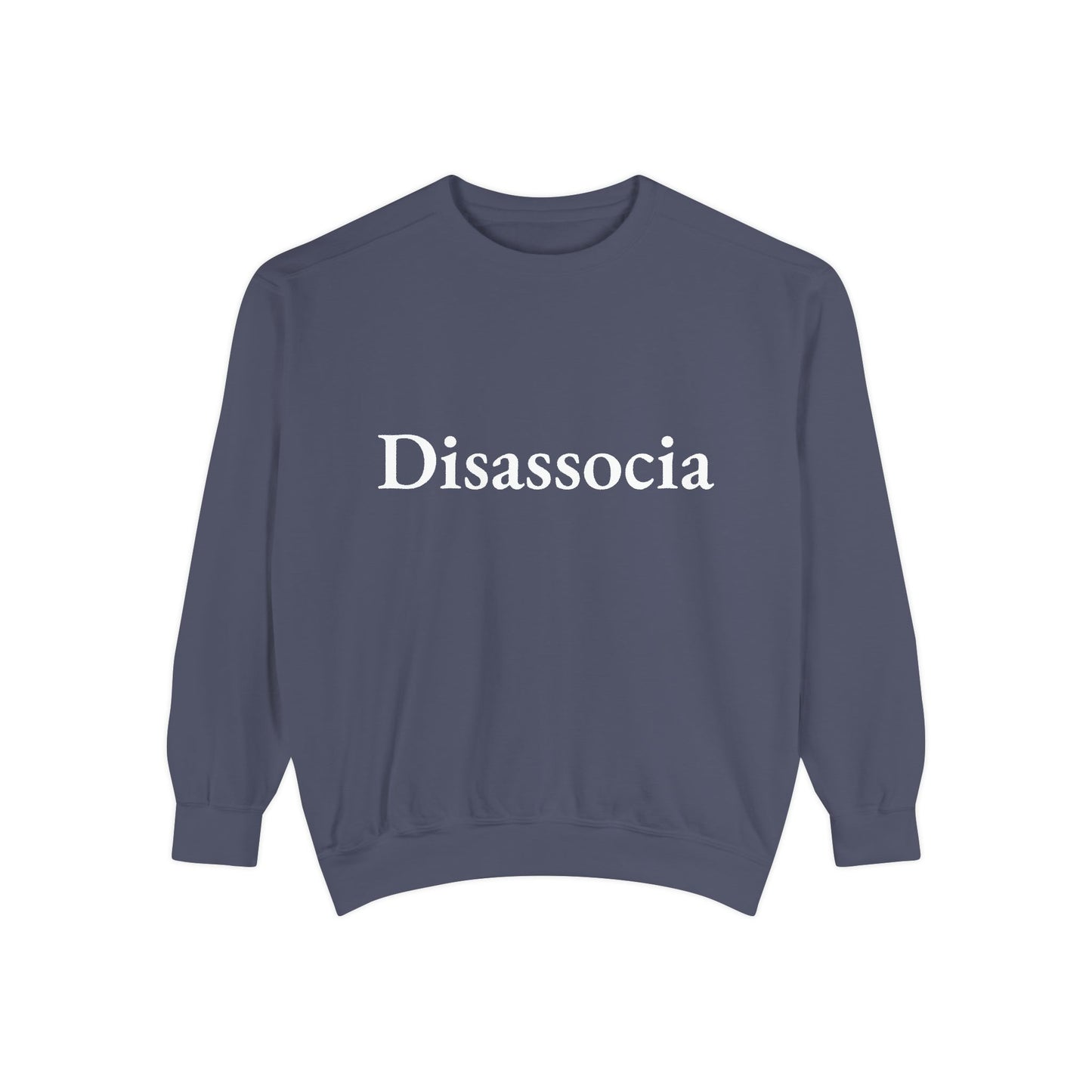 Disassocia Unisex Garment-Dyed Sweatshirt - Cozy & Stylish Vintage Feel